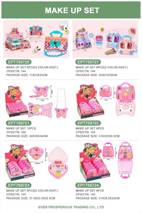 HKM-842387 Electric Light Music Makeup Vanity Desk Set with Chair for Girls Ages 3+ Pink