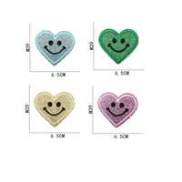HKM-842387 Heart-Shaped Starry Sky Embroidered Iron-On Patch - Multi-Color Option Available