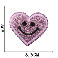 HKM-842387 Heart-Shaped Starry Sky Embroidered Iron-On Patch - Multi-Color Option Available