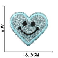 HKM-842387 Heart-Shaped Starry Sky Embroidered Iron-On Patch - Multi-Color Option Available