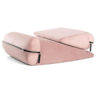 HKM-842387 High Density Triangle Pad Pillow - Red, Gray, Black, Lake Blue, Peach - Embroidered Design, 68x33x25 cm, Polyester Fiber Filling
