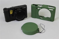 HKM-842451 Soft Silicone Camera Bag for Single Electric and Micro Single Cameras - Breathable, Shockproof, Wear-Resistant - Available in Green, Black, Brown