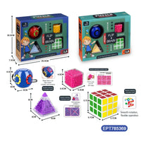 HKM-842515 Montessori Maze Cube Puzzle Fidget Game for Brain Development - 3x3x3 Maze Toy for Ages 2-13