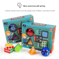 HKM-842515 Montessori Maze Cube Puzzle Fidget Game for Brain Development - 3x3x3 Maze Toy for Ages 2-13