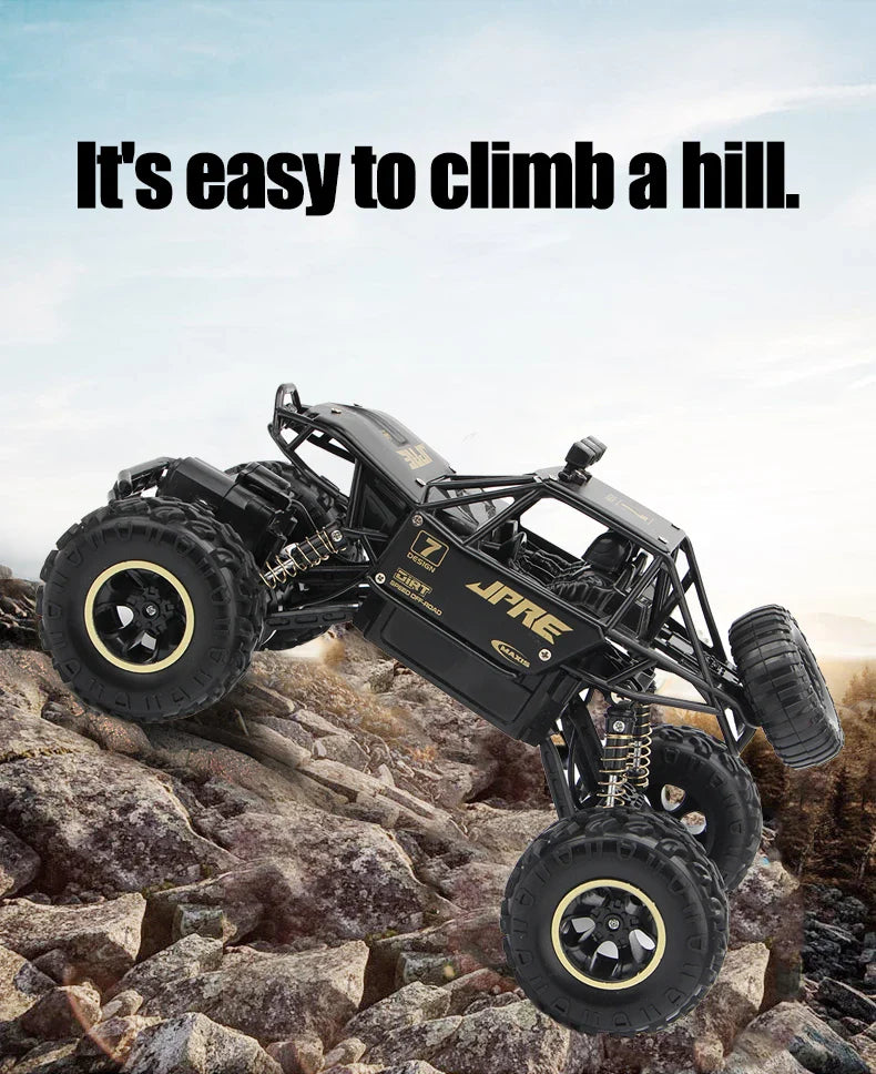 HKM-842707 High-Speed 1/14 Scale Four-Wheel Drive Climbing Remote Control Car Toy for Kids