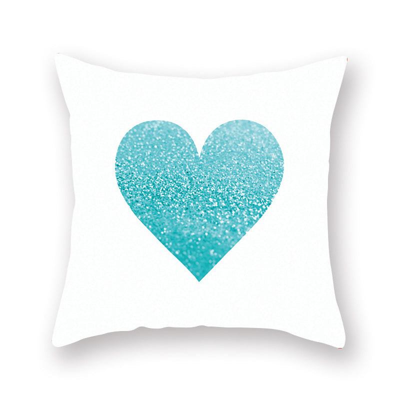 HKM-842771 Geometric Plant Pattern Green Pillowcase - Scandinavian Style, 45x45cm, Polyester
