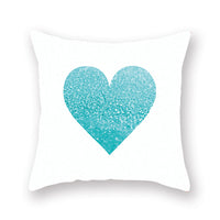 HKM-842771 Geometric Plant Pattern Green Pillowcase - Scandinavian Style, 45x45cm, Polyester
