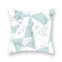 HKM-842771 Geometric Plant Pattern Green Pillowcase - Scandinavian Style, 45x45cm, Polyester