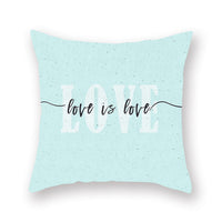 HKM-842771 Geometric Plant Pattern Green Pillowcase - Scandinavian Style, 45x45cm, Polyester