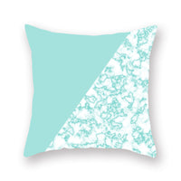 HKM-842771 Geometric Plant Pattern Green Pillowcase - Scandinavian Style, 45x45cm, Polyester