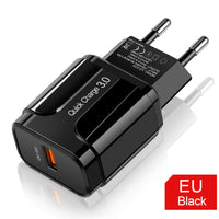 HKM-842771 Universal Travel Wall Charger with USB Interface - Input 220V, Output 5V, 3000mA Charging Current in Multiple Colors