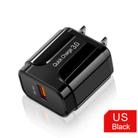 HKM-842771 Universal Travel Wall Charger with USB Interface - Input 220V, Output 5V, 3000mA Charging Current in Multiple Colors