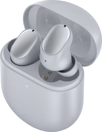 HKM-842771 Wireless Bluetooth Active Noise Canceling In-Ear Headset - Unilateral Hands-Free, Ice Crystal Gray & Obsidian Black