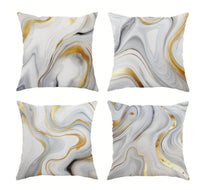 HKM-842835 Linen Pillow Cases Set of 4 - 45cm x 45cm - Multiple Colors Available