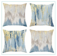 HKM-842835 Linen Pillow Cases Set of 4 - 45cm x 45cm - Multiple Colors Available