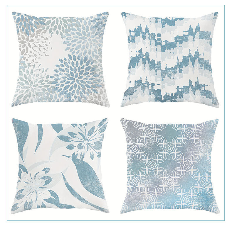 HKM-842835 Linen Pillow Cases Set of 4 - 45cm x 45cm - Multiple Colors Available