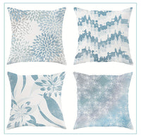 HKM-842835 Linen Pillow Cases Set of 4 - 45cm x 45cm - Multiple Colors Available