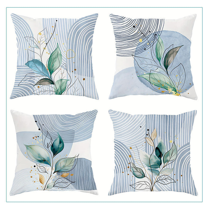 HKM-842835 Linen Pillow Cases Set of 4 - 45cm x 45cm - Multiple Colors Available