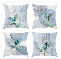 HKM-842835 Linen Pillow Cases Set of 4 - 45cm x 45cm - Multiple Colors Available