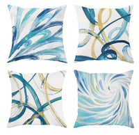 HKM-842835 Linen Pillow Cases Set of 4 - 45cm x 45cm - Multiple Colors Available