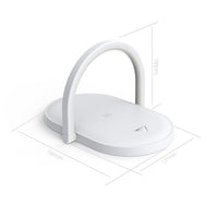 HKM-842899 15W Fast Wireless Charger with Night Light and Phone Holder, Black or White