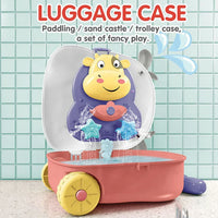 HKM-842963 Outdoor Cartoon Style Water Play Trolley Beach Toy Set for Ages 3+