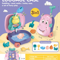 HKM-842963 Outdoor Cartoon Style Water Play Trolley Beach Toy Set for Ages 3+