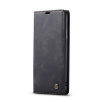 HKM-842963 Vintage Anti-Drop Flip Case for iPhone Models - Soft Leather and TPU Protection