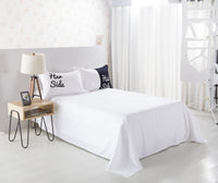 HKM-843027 Bleached Cotton Hospital Bedding Set - 4-Piece Modern Floral Design for 1.8m Beds