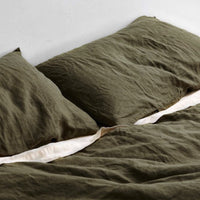 HKM-843027 Solid Color Yellow Linen Pillowcase - Rectangular Envelope Style, 48x74cm