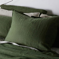 HKM-843027 Solid Color Yellow Linen Pillowcase - Rectangular Envelope Style, 48x74cm