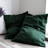 HKM-843027 Solid Color Yellow Linen Pillowcase - Rectangular Envelope Style, 48x74cm