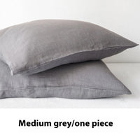 HKM-843027 Solid Color Yellow Linen Pillowcase - Rectangular Envelope Style, 48x74cm