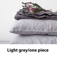 HKM-843027 Solid Color Yellow Linen Pillowcase - Rectangular Envelope Style, 48x74cm
