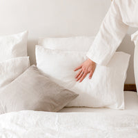 HKM-843027 Solid Color Yellow Linen Pillowcase - Rectangular Envelope Style, 48x74cm
