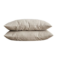 HKM-843027 Solid Color Yellow Linen Pillowcase - Rectangular Envelope Style, 48x74cm