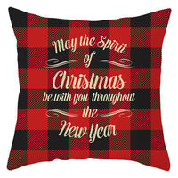 HKM-843411 European Linen Christmas Pillowcase with Landscape Pattern and PP Cotton Filling