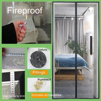 HKM-843411 Mosquito-Proof Glass Fiber Screen Door Curtain - Durable and Modern Design, Multiple Sizes Available