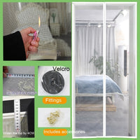 HKM-843411 Mosquito-Proof Glass Fiber Screen Door Curtain - Durable and Modern Design, Multiple Sizes Available
