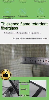 HKM-843411 Mosquito-Proof Glass Fiber Screen Door Curtain - Durable and Modern Design, Multiple Sizes Available