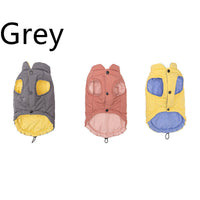 HKM-843475 Contrast Color Cotton Dog Vest Jacket - Fashionable & Simple Design in Gray, Red, Yellow