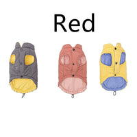 HKM-843475 Contrast Color Cotton Dog Vest Jacket - Fashionable & Simple Design in Gray, Red, Yellow