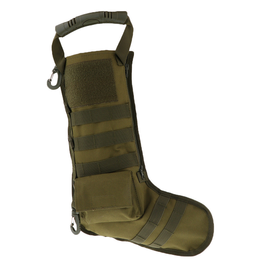 HKM-843475 Military-Style Christmas Stocking Bag for Practical Storage - 20L Capacity, Oxford Fabric