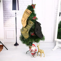 HKM-843475 Military-Style Christmas Stocking Bag for Practical Storage - 20L Capacity, Oxford Fabric