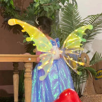 HKM-843539 Glowing Butterfly Wings for Kids - Electric Light Up Fairy Wings, Ages 2-13