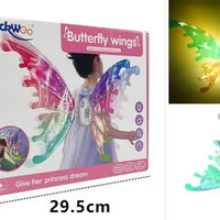 HKM-843539 Glowing Butterfly Wings for Kids - Electric Light Up Fairy Wings, Ages 2-13
