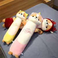 HKM-843539 Squirrel-Shaped Long Plush Pillow with Removable and Washable Cover, Soft Down Cotton Filling