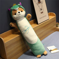 HKM-843539 Squirrel-Shaped Long Plush Pillow with Removable and Washable Cover, Soft Down Cotton Filling