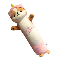 HKM-843539 Squirrel-Shaped Long Plush Pillow with Removable and Washable Cover, Soft Down Cotton Filling