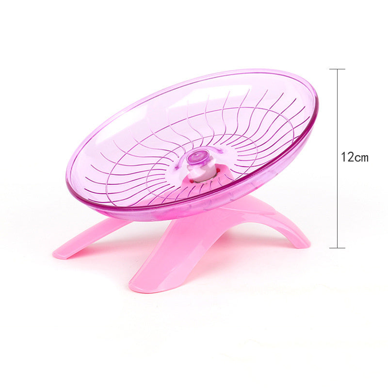 HKM-843731 Hamster Frisbee Running Wheel - Mute Design with Anti-Skid Features, Easy to Clean, Available in Blue, Pink, and White